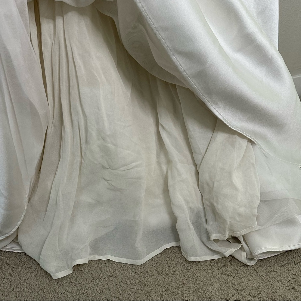 REFORMATION Elena Satin White Bridal Wedding Gown Maxi Dress SZ US 10 - Picture 8 of 14